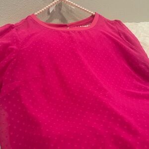 Torrid Pink Sheer Blouse